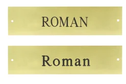 Brass Halter Nameplate - 3 lines